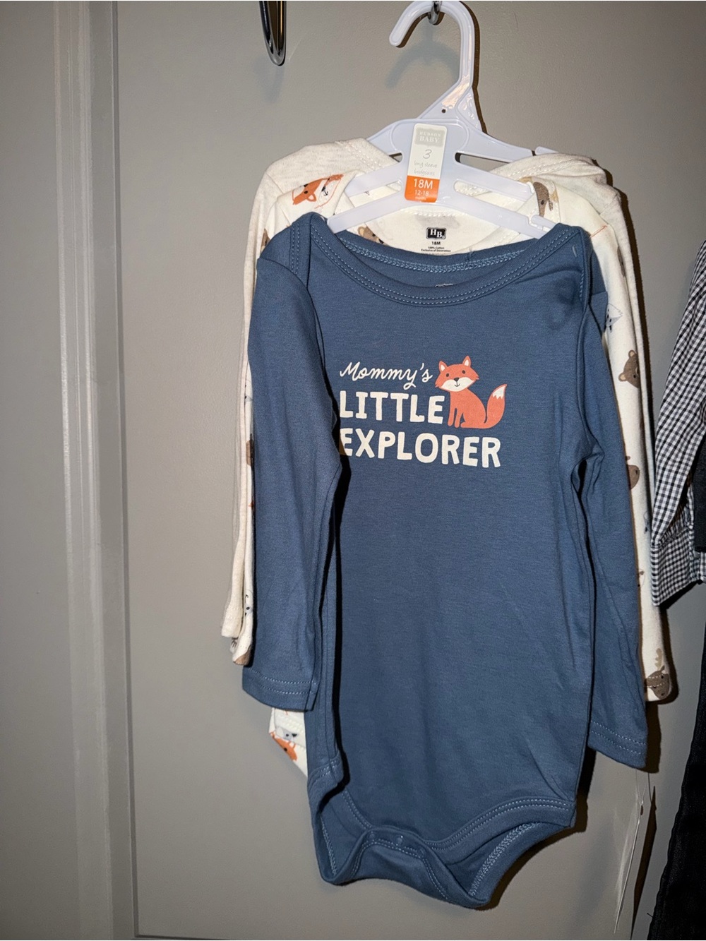 Mommy's Little Explorer Blue Baby Bodysuit